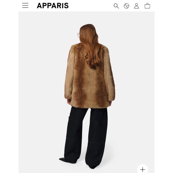 APPARIS Petra Brown Faux Fur Jacket - Picture 3 of 4